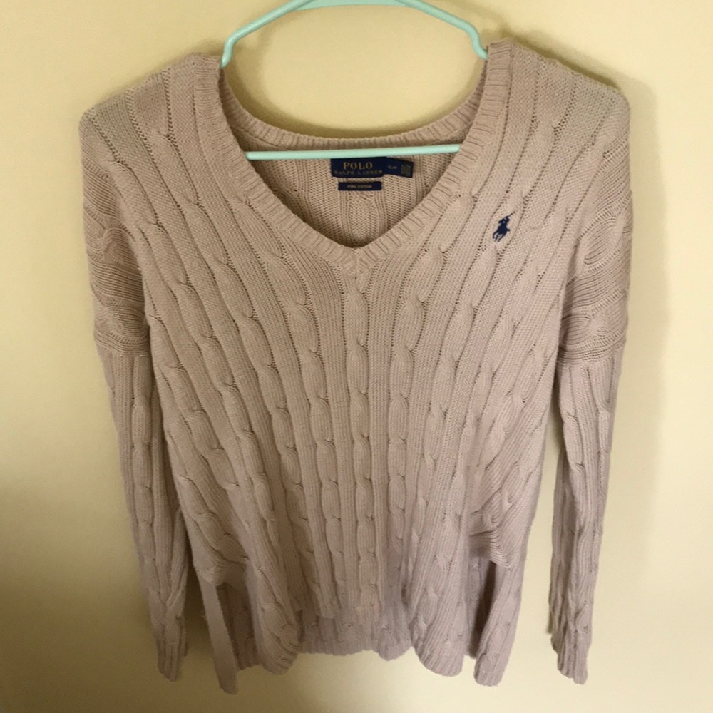 Beautiful tan Ralph sweater (with minor tear)
